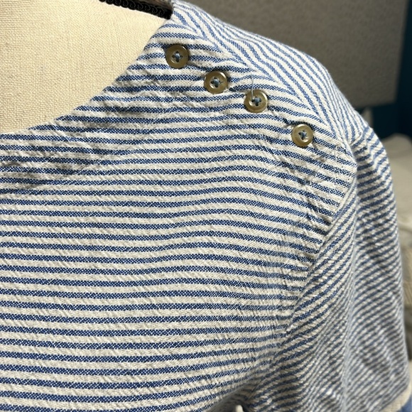 Maeve Anthropologie blue/orange sailor top - Picture 5 of 8